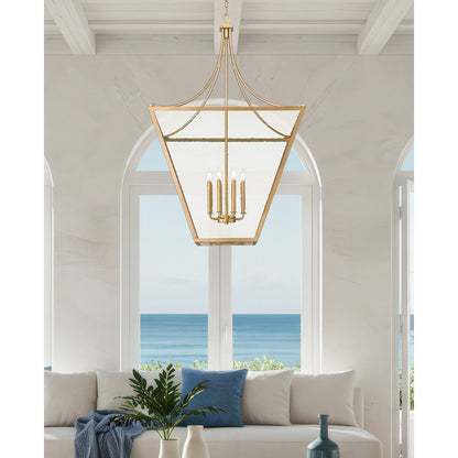 Z-Lite 8 Light Chandelier, Rubbed Brass