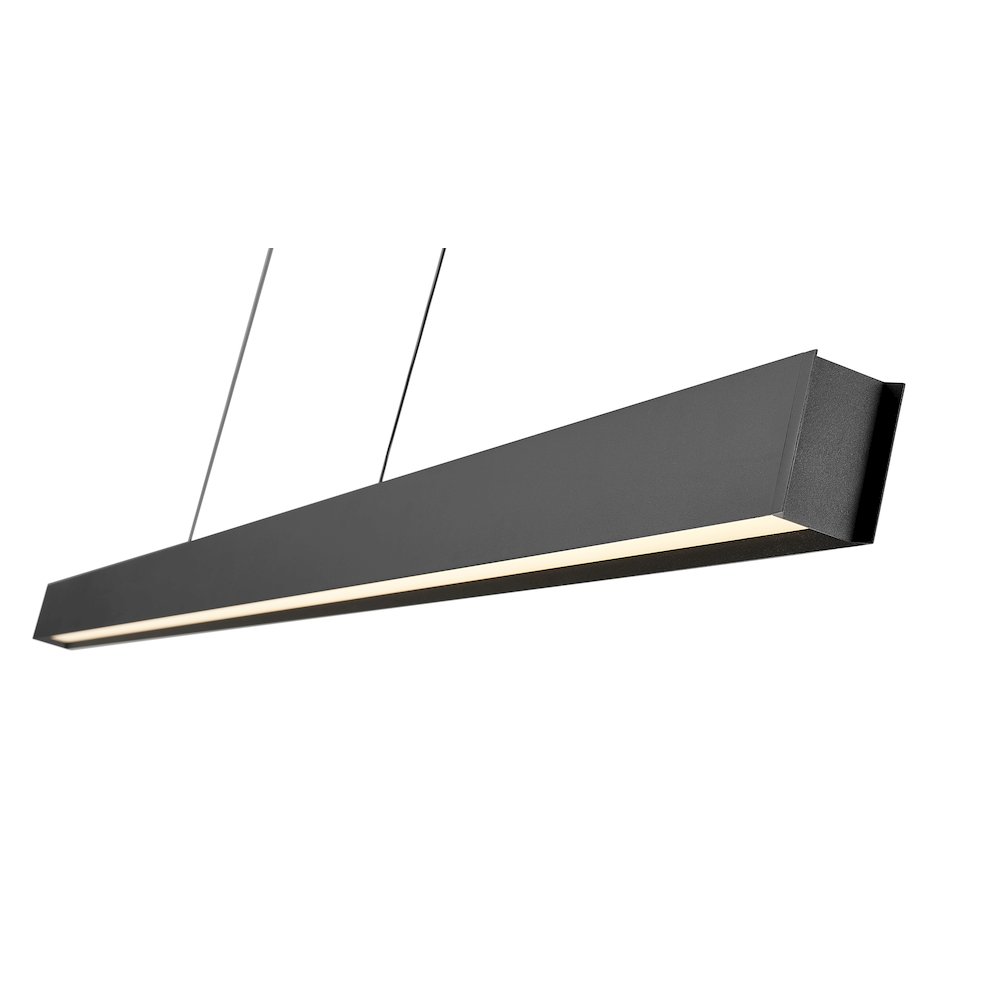 Z-Lite 1 Light Linear Chandelier, Matte Black