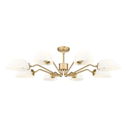 Z-Lite 8 Light Chandelier, Modern Gold