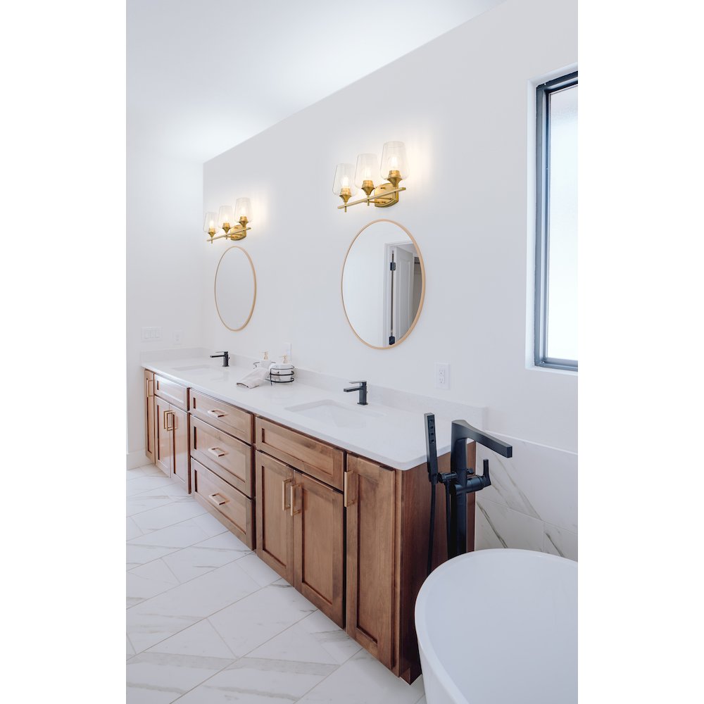 Z-Lite 3 Light Vanity, Burnished Brass