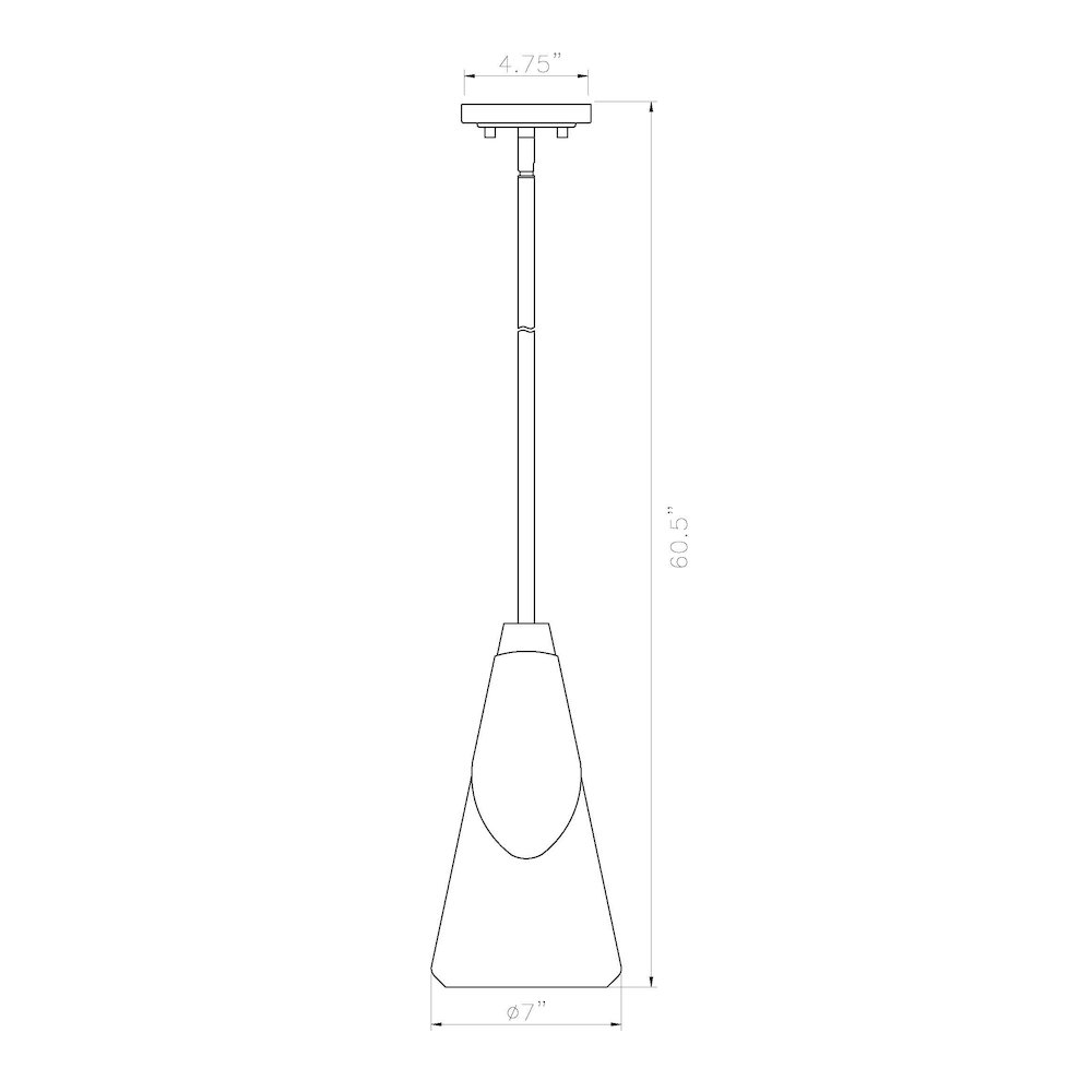 Z-Lite Aimie 1 Light Pendant, Brushed Nickel