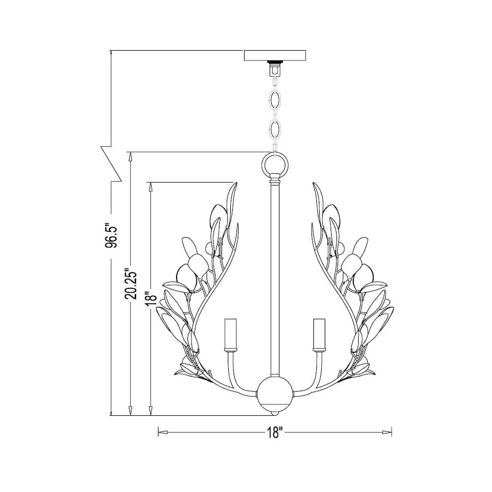 Z-Lite 4 Light Chandelier, Modern Gold