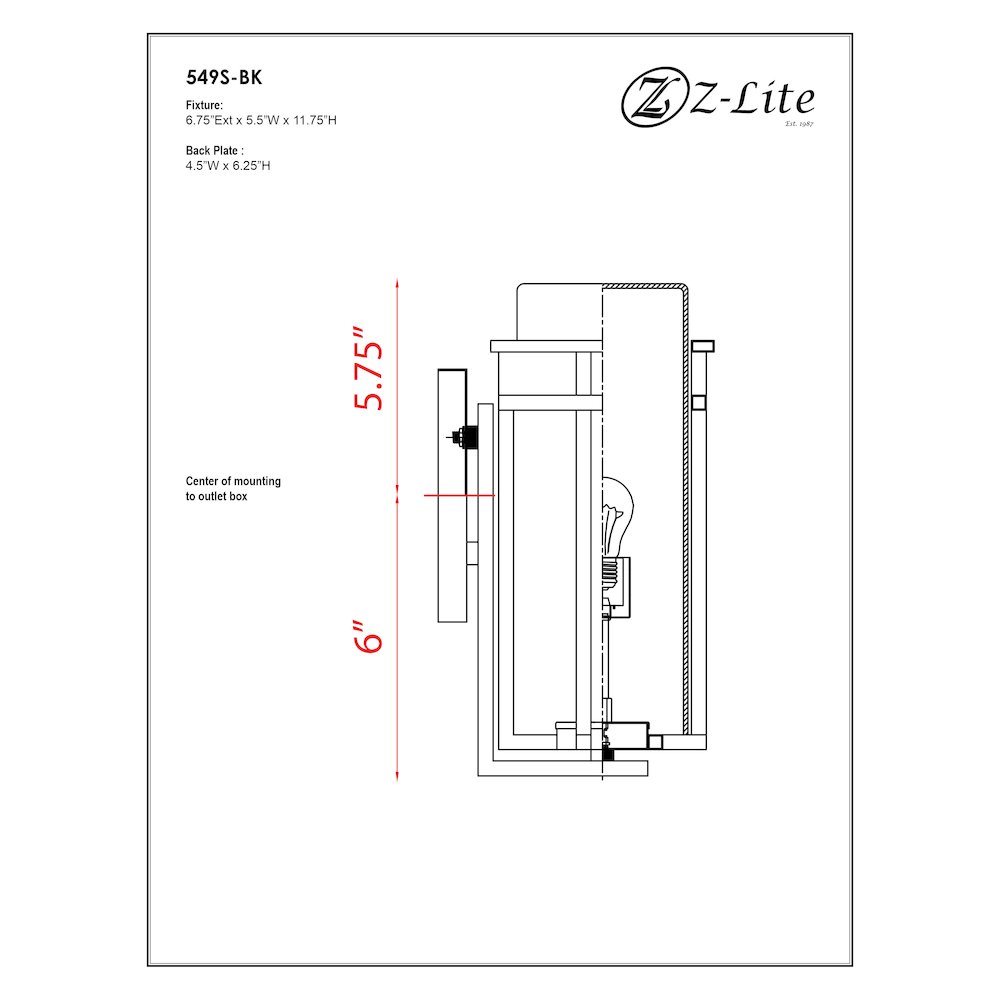 Z-Lite 1 Light Outdoor Wall Light