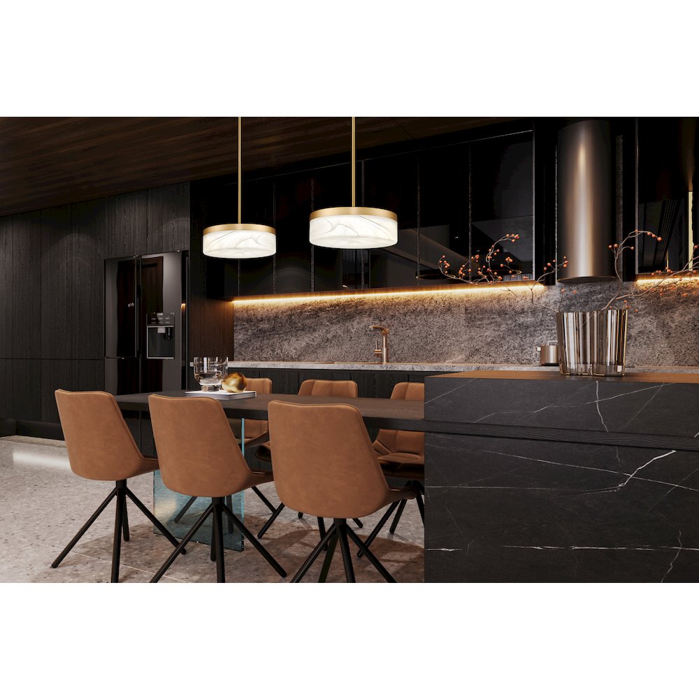 Z-Lite 1 Light Pendant, Modern Gold