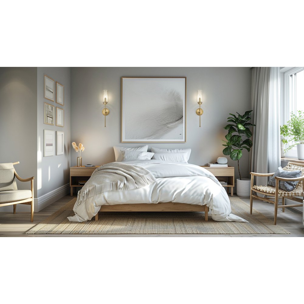 Z-Lite 1 Light Wall Sconce, Modern Gold