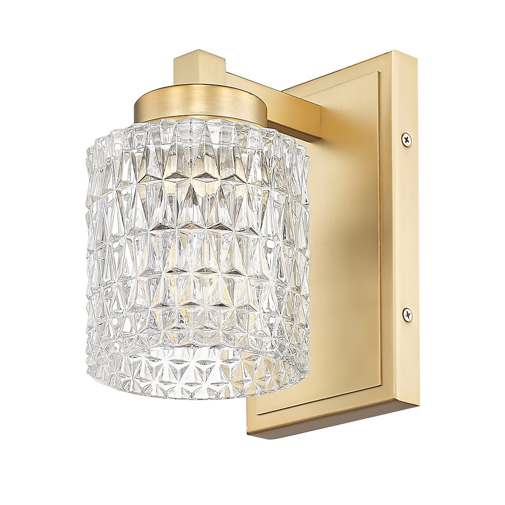 Z-Lite 1 Light Wall Sconce, Modern Gold