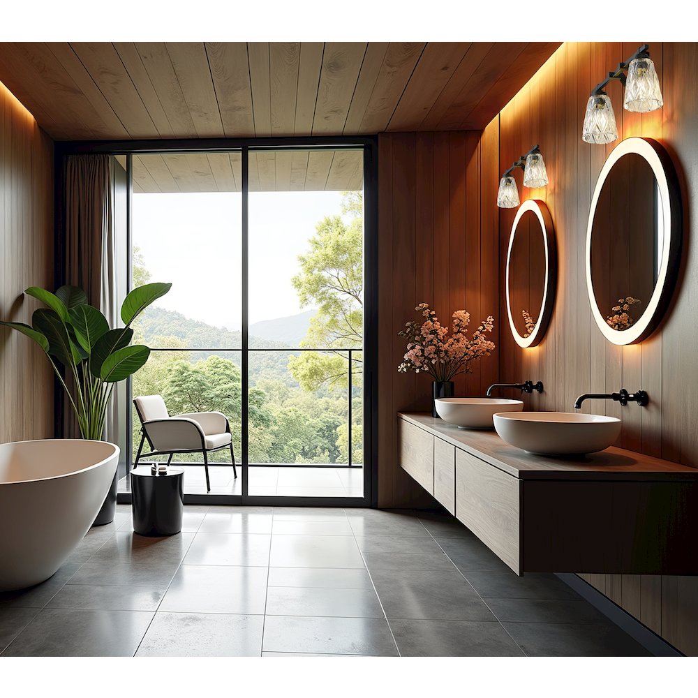 Z-Lite 2 Light Vanity, Matte Black