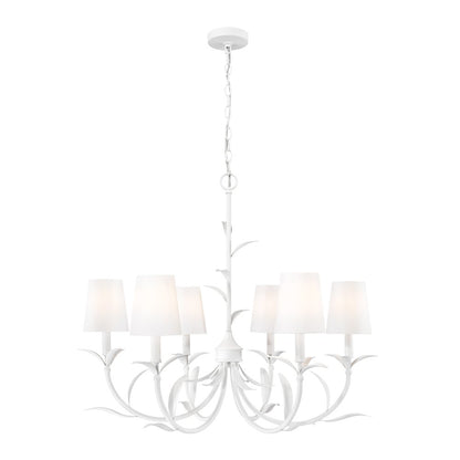 Z-Lite 6 Light Chandelier, Textured White