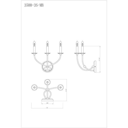 Z-Lite 3 Light Wall Sconce