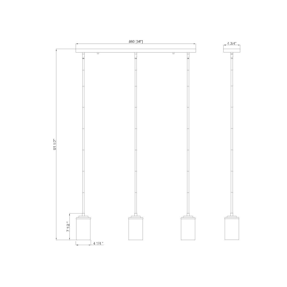 Z-Lite 3 Light Pendant