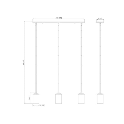 Z-Lite 3 Light Pendant