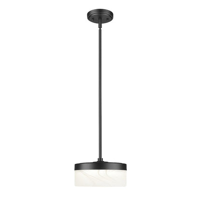 Z-Lite 1 Light Pendant, Matte Black
