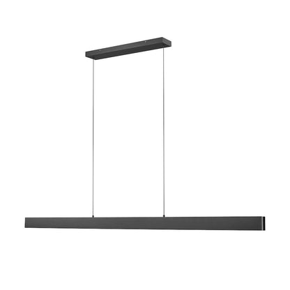 Z-Lite 1 Light Linear Chandelier, Matte Black