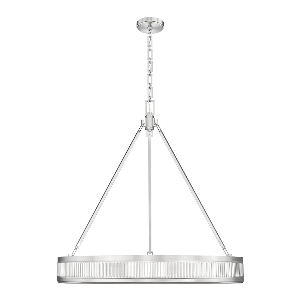 Z-Lite 3 Light Pendant, Satin Nickel