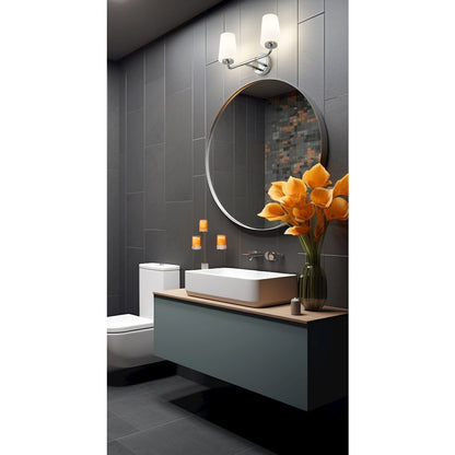 Z-Lite Montford 2 Light Vanity in Chrome color, Steel frame
