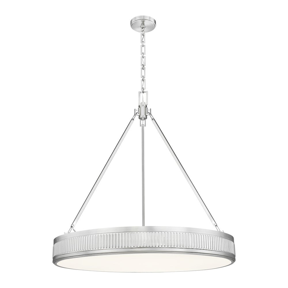 Z-Lite 3 Light Pendant, Satin Nickel