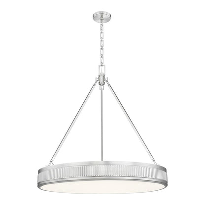 Z-Lite 3 Light Pendant, Satin Nickel