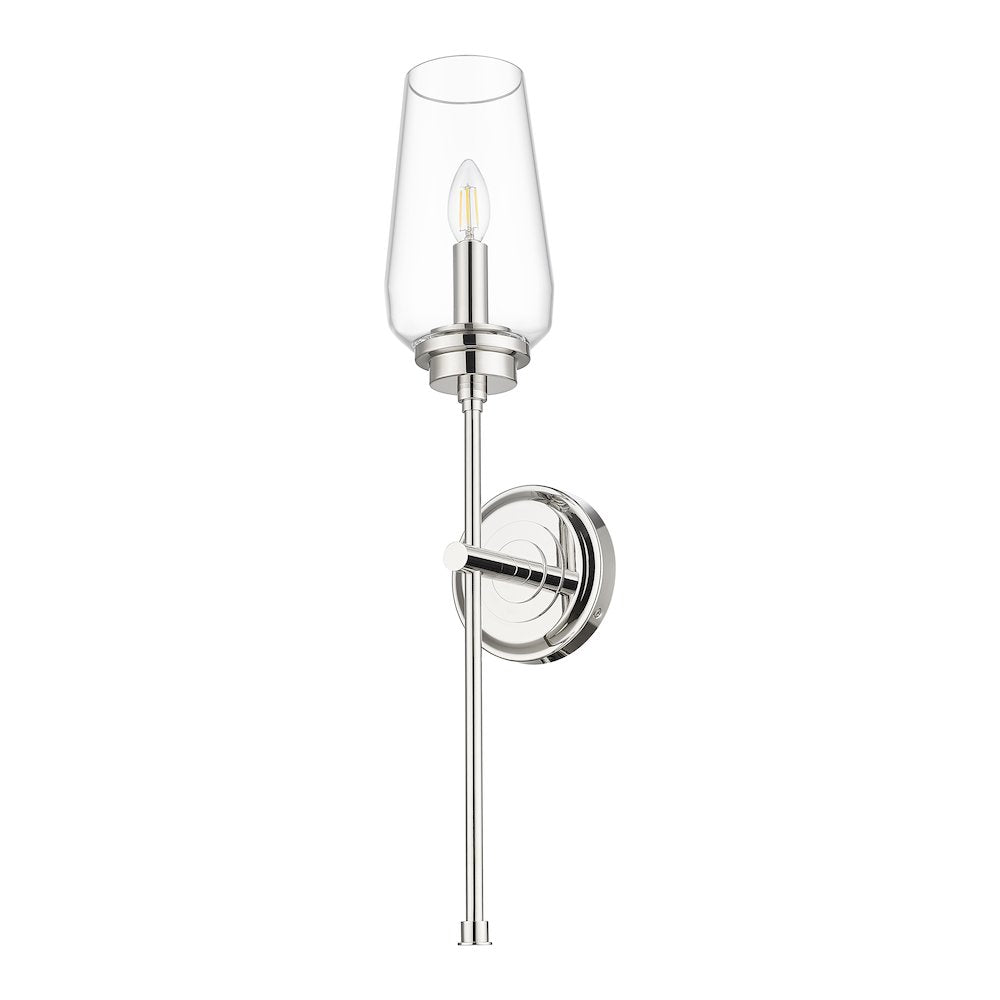 Z-Lite 1 Light Wall Sconce, Polished Nickel