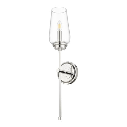 Z-Lite 1 Light Wall Sconce, Polished Nickel