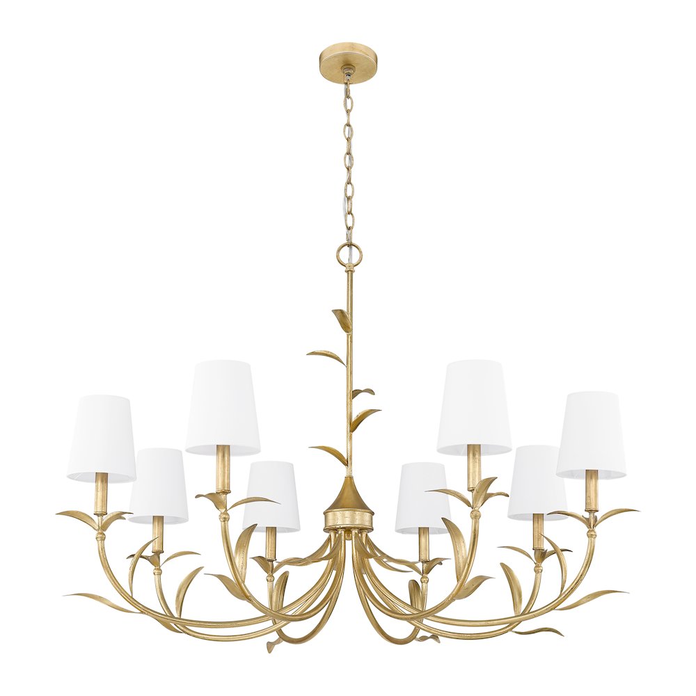 Z-Lite 8 Light Chandelier, Gold Leaf