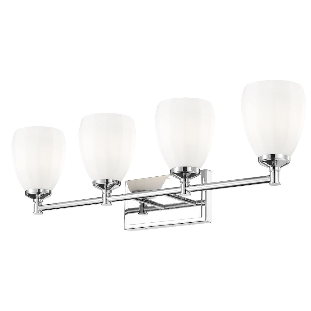Z-Lite Oren 4 Light Vanity in Chrome  color, Steel frame