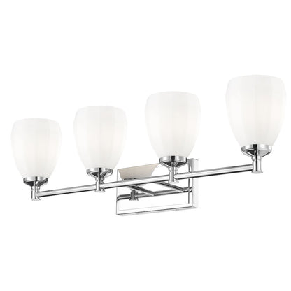 Z-Lite Oren 4 Light Vanity in Chrome  color, Steel frame