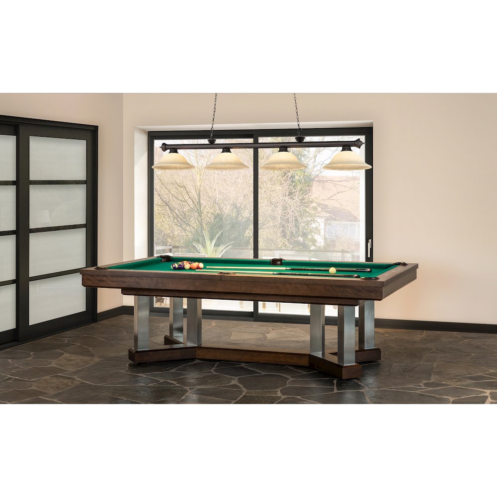 Z-Lite Cordon 4 Light Billiard, Steel Frame, Golden Mottle Shade Color