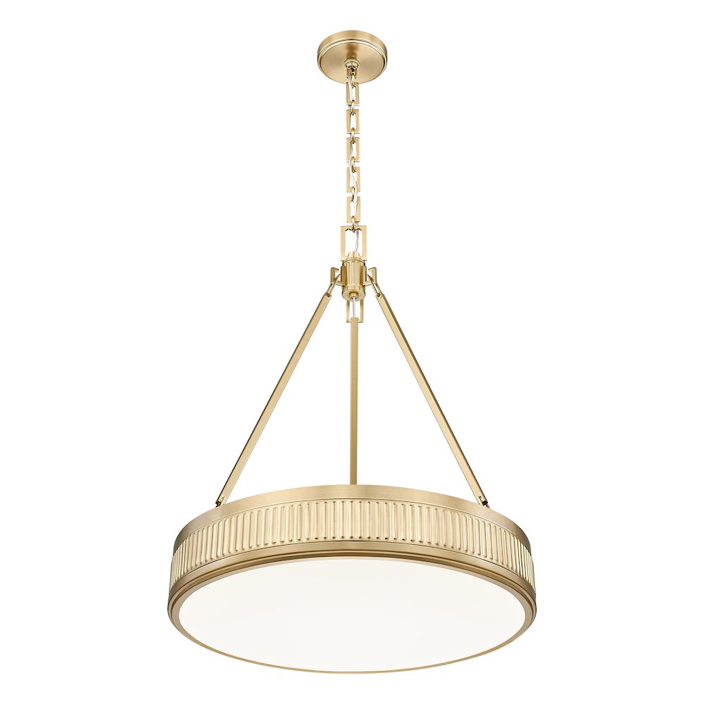 Z-Lite 3 Light Pendant, Modern Gold