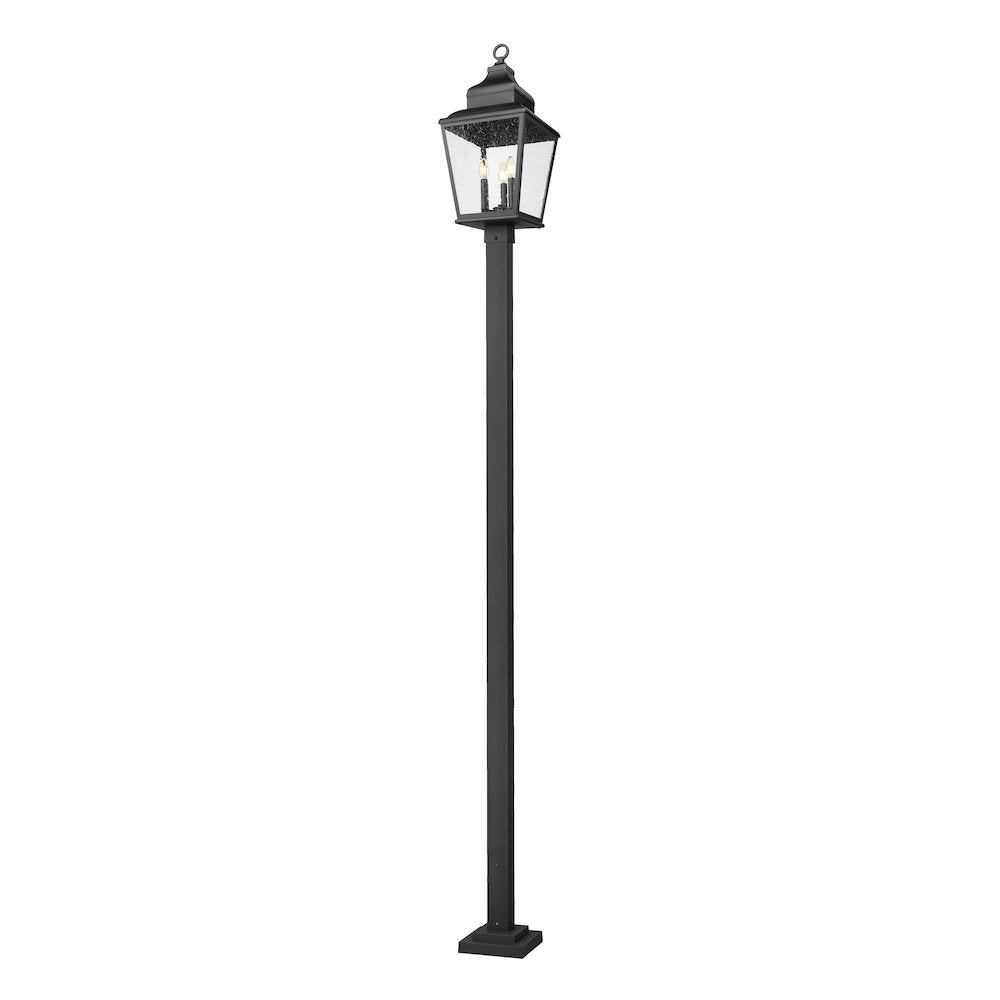 Z-Lite 3 Light Outdoor Post Mounted Fixture, Sand Black