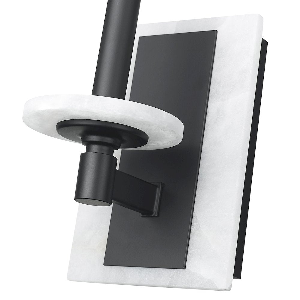 Z-Lite Kaden 1 Light Wall Sconce in Matte Black color, Steel frame