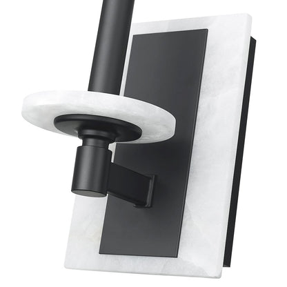 Z-Lite Kaden 1 Light Wall Sconce in Matte Black color, Steel frame