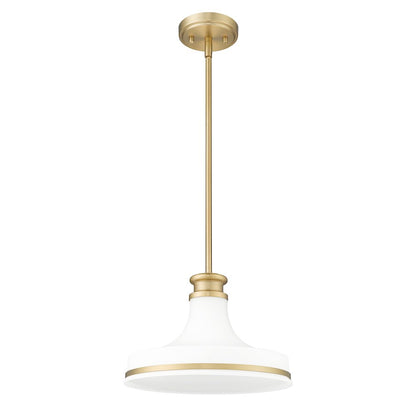 Z-Lite 1 Light Pendant, Modern Gold