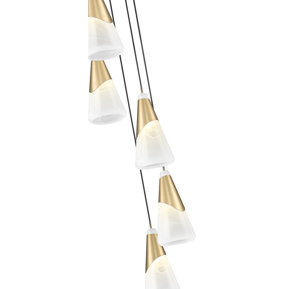 Z-Lite Aimie 5 Light Chandelier, Modern Gold