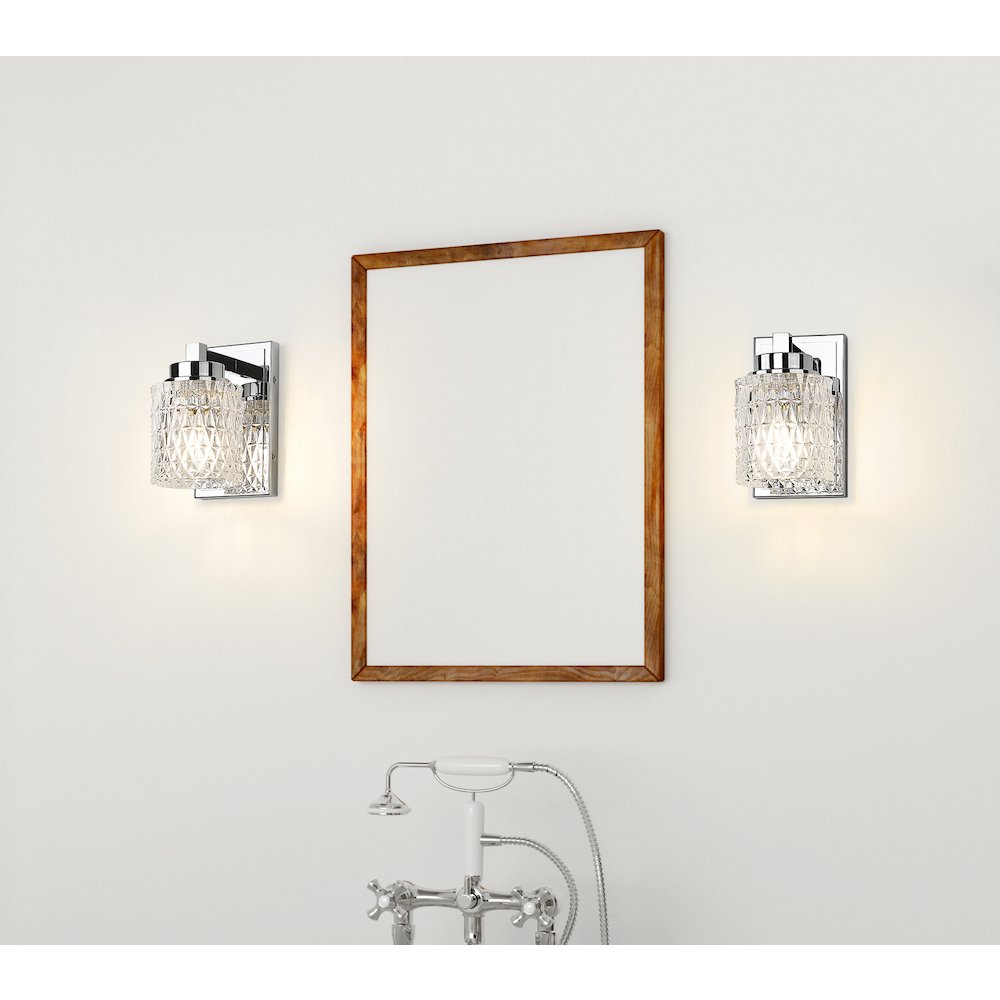 Z-Lite 1 Light Wall Sconce, Chrome