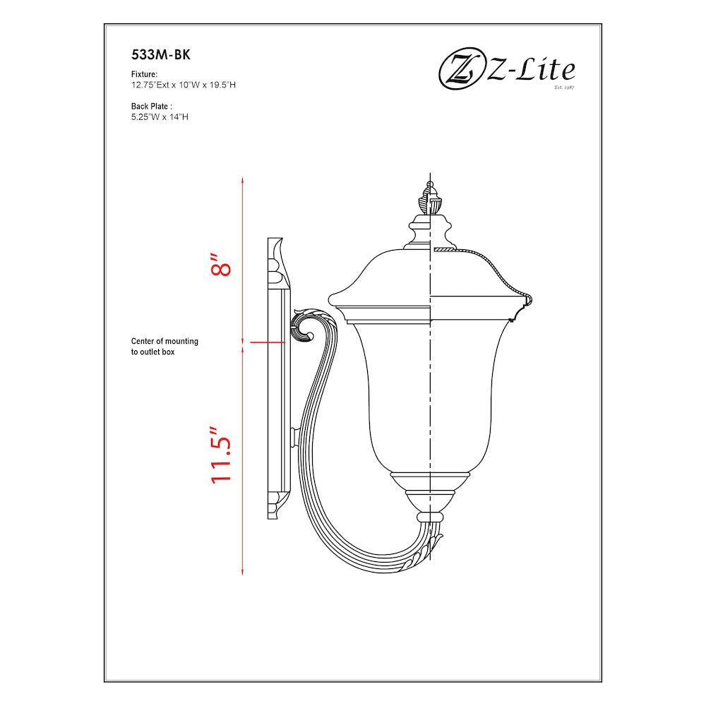 Z-Lite 2 Light Outdoor Wall Light