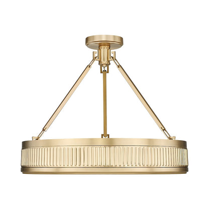 Z-Lite 3 Light Semi Flush Mount, Modern Gold