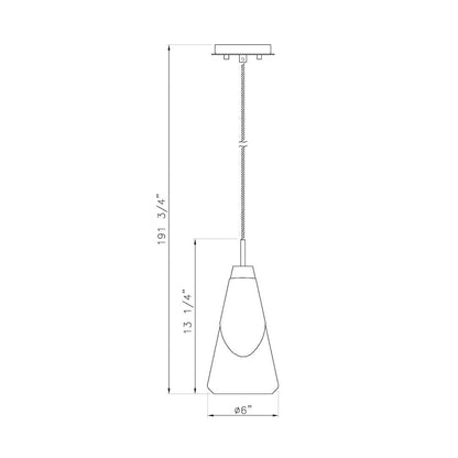 Z-Lite Aimie 1 Light Pendant, Modern Gold