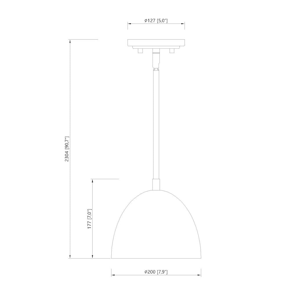 Z-Lite 1 Light Pendant, Matte White