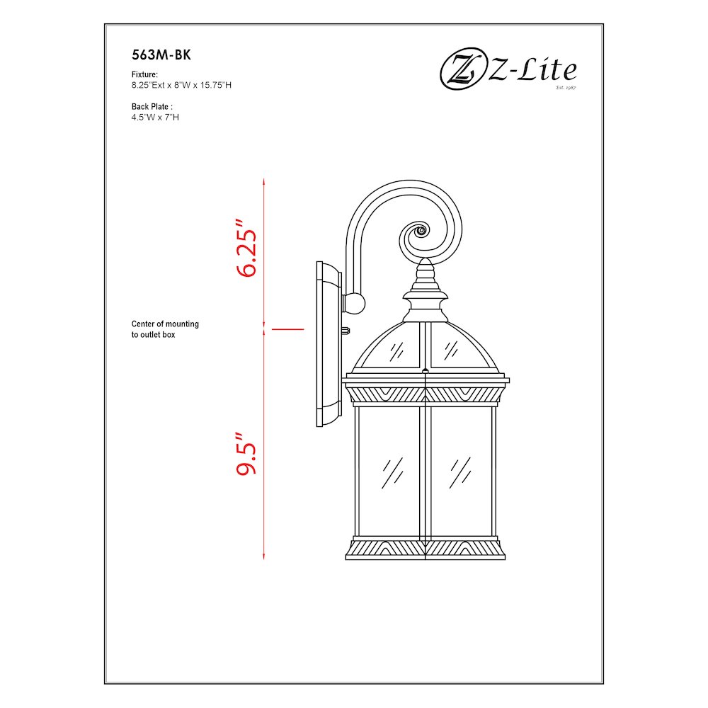 Z-Lite 1 Light Outdoor Wall Light