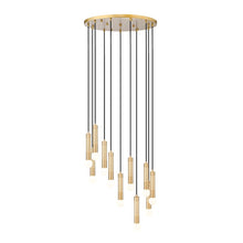 Z-Lite Stari 11 Light Chandelier in Modern Gold color, Steel frame