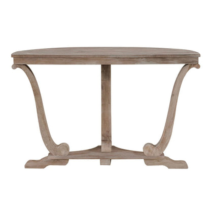 Greystone Mill Sofa Table in Stone White Wash w/ Wirebrush Distressing