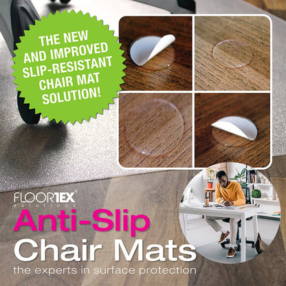 Rectangular Polycarbonate Chair Mat Hard Floors and Carpet Tiles - 48" x 53"