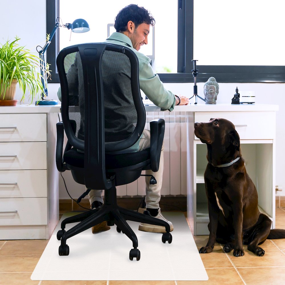 Rectangular Anti-Slip Foldable Chair Mat for Hard Floors - 46" x 57"