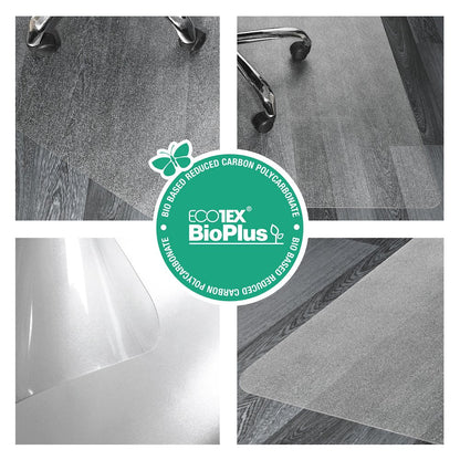 Ecotex® BioPlus Rectangular Polycarbonate Chair Mat for Hard Floors - 46" x 60"