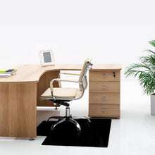 Black Vinyl Lipped Chair Mat for Hard Floor - 45" x 53"