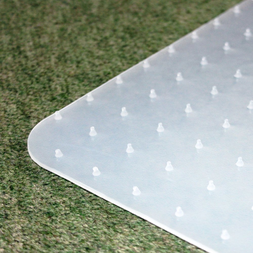 Cleartex Polypropylene Rectangular Foldable Chair Mat for Carpets - 35" x 46"