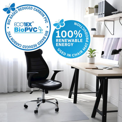 Ecotex® BioPVC Rectangular Chair Mat for Hard Floors - 45" x 53"