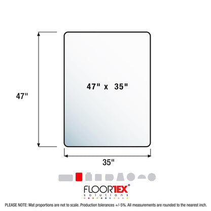 Clear Floor Mat for Carpets - 35" x 47"