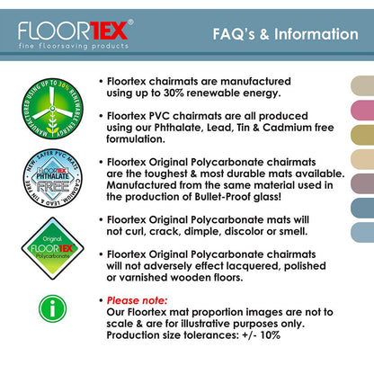 Recycled Rectangular Chair Mat For Hard Floors - 48" x 60"