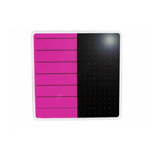 Glacier Violet & Black Plan & Grid Glass Dry Erase Board - 14" x 14"